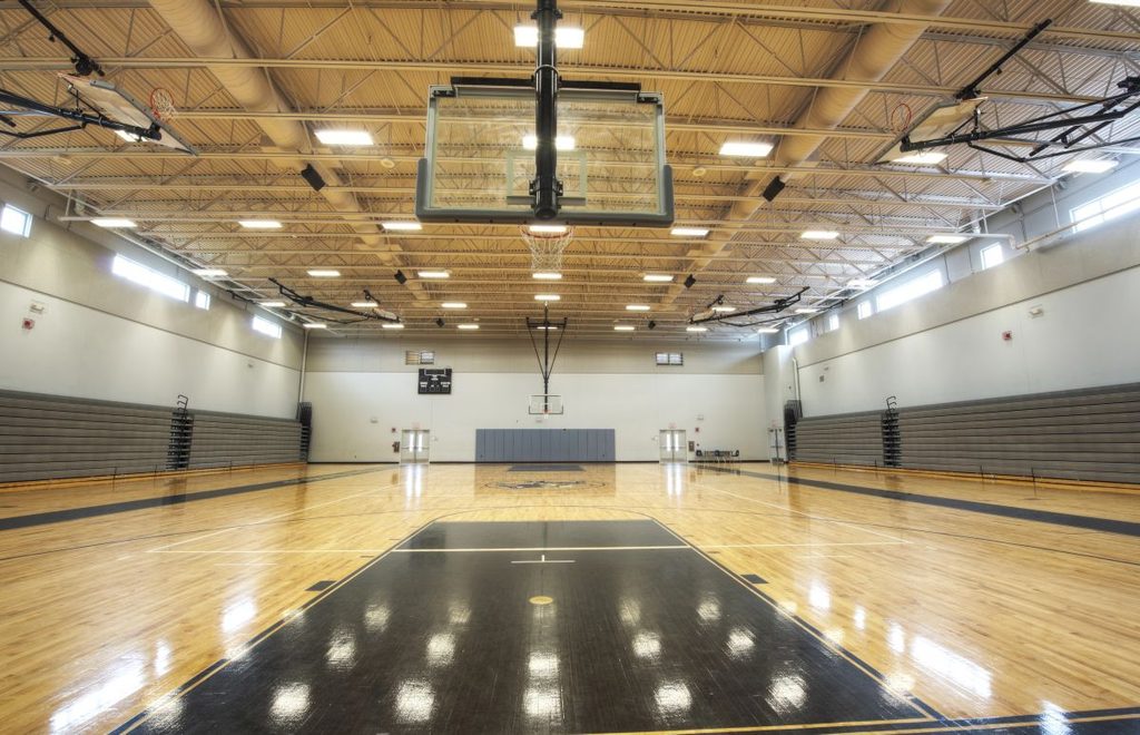 Empty basketball court, evoking the day this cardiac arrest recovery story began